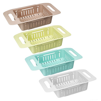 Дуршлаг VERDE раздвижной с ручками, 80x180x350мм, пластик