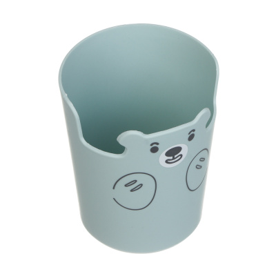 Подставка для пишущих принадлежностей "Мишка" 8,5х8,5х10,5см, пластик, 3 цвета