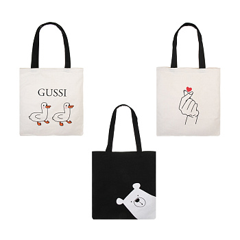 Сумка-шоппертм ЮНИLOOK, полиэстер, 37х41см, до 7кг, 3 дизайна