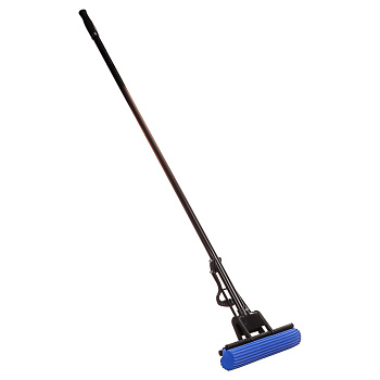 Швабра с отжимом и сменной насадкой ПВА тм VETTA, ручка 110см, нерж.сталь, 1 ряд роликов