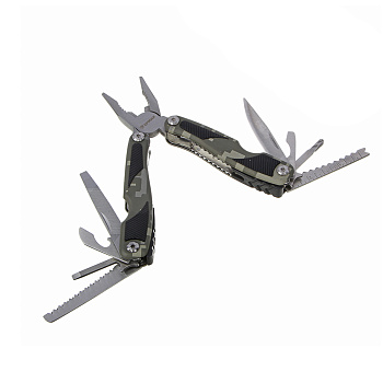 Мультитул многофункциональный тм ЕРМАК, 15 функций, нерж. Сталь, 15 см