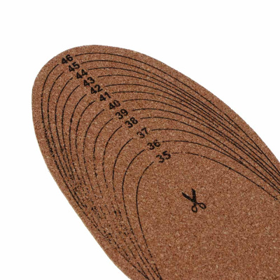 Стельки универсальные тм STREETWISE, полиэстер, натуральная пробка, р. 36-46