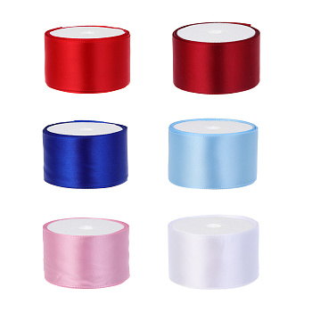 Лента для подарков атласная, 4 см x 2,7 м, полиэстер, 6 цветов