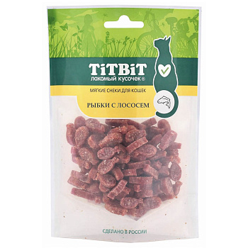 Лакомство для кошек Titbit, рыбки с лососем, 50 г