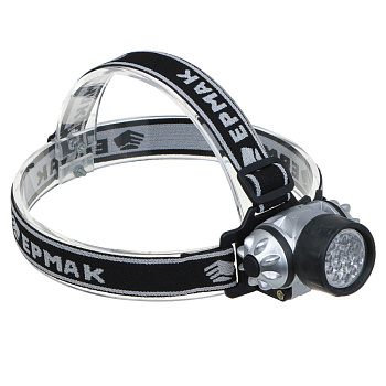 Фонарь налобный, тм ЕРМАК, 14 ярк. LED, 3xAAA, 6х4,2 см