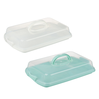 Контейнер-хлебница, прямоугольный, 45*29*8,5см, 2 цвета, пластик