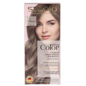 Краска для волос STUDIO Ultima Color 7.0 Русый натуральный,100мл