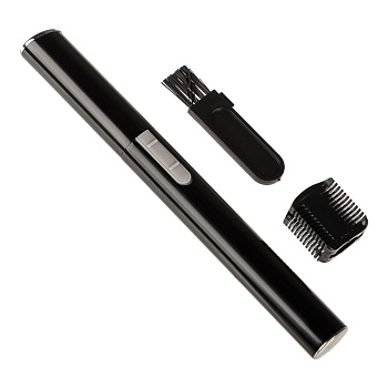 LEBEN Триммер универсальный, 13см, 1 насадка, 1 щетка, алюминий, пластик, питание 1xААA