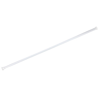 Карниз для шторы в ванную комнату, раздвижной 210см, металл, полипропилен, цвет белый