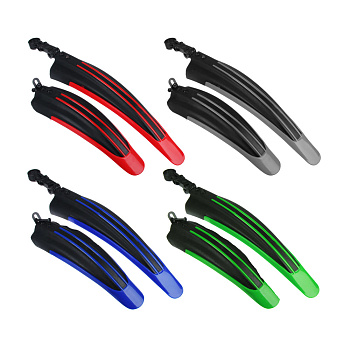 Велокрылья, тм BY SPORT, 2 крыла, 41х8см (зад) 31х8.5см (перед), пластик, металл