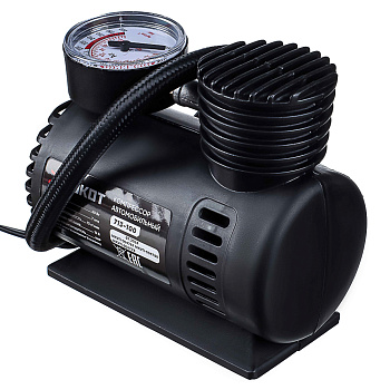 РОКОТ Компрессор автомобильный Цилиндр, 60Вт, 12л/мин, переходники