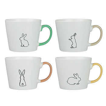 Кружка Рэббит тм MILLIMI, 390мл, 4 дизайна, фарфор