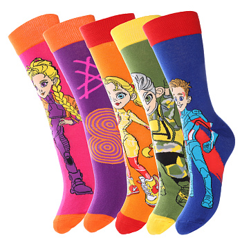 BY Русские Супергерои Носки р. 23-25, 65% хлопок, 25% полиэстер, 10% спандекс, разноцветные