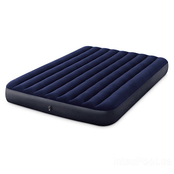 INTEX Матрас надувной CLASSIC DOWNY, 203x152x25см, до 272кг, 64759