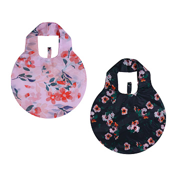 VETTA Сумка складная с дизайнерским принтом, круглая, 48х41 см