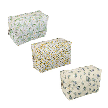 Косметичка "Цветочки" тм ЮL, 17х11х10 см, полиэстер, 3 дизайна