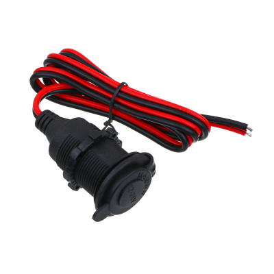 ЕРМАК Патрон прикуривателя с крышкой, на проводах, 0.75 мм2, 120Вт, 100см провод, 12В/10А