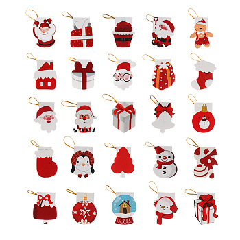 Открытка бирка, 5,4x7,2 см, бумага, микс дизайнов