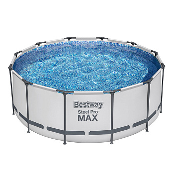 BESTWAY Бассейн каркасный, 366х122см, 10250л, фильтр-насос 58383, тент, лестница, 56420