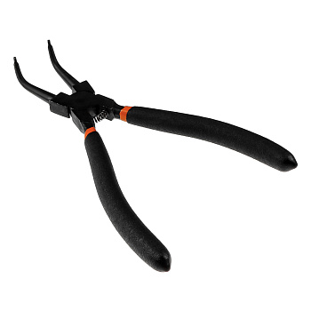 ЕРМАК Съемник внутренних стопорных колец на сжим, изогнутые губки, 175 мм, сталь 45