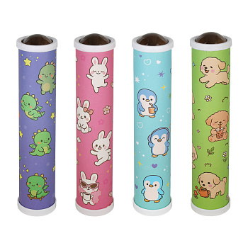 Калейдоскоп, бумага, стекло, пластик ABS, 18х4см, 4 дизайна