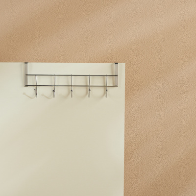 Вешалка накидная на дверь, 5 крючков, тм VETTA, 24,5х2,5х9,5 см, металл