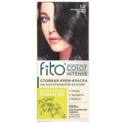 Краска для волос Fito color intense Насыщенный черный, 115мл
