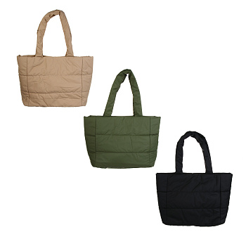 ЮL Пафф Сумка шоппер повседневная стеганая, 40x28x13 см, полиэстер, 2-3 цвета