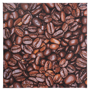 Картина "Кофейные зерна", 30х30 см.