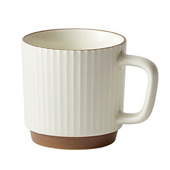 Кружка Лусия тм MILLIMI, 240мл, фарфор, кремовый