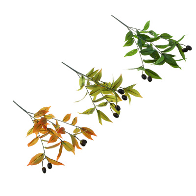 LADECOR Ветка оливы искусственная, 43 см, пластик, ткань, проволока, 3 вида