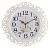 Часы настенные круг ажурный d=40,5см, корпус белый с золотом "Нежные пионы", арт.4126-003