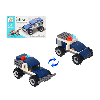 ИГРОЛЕНД Конструктор "Транспорт" 6 в 1, 12,5х3,5х7,5 см, ABS, 12 видов