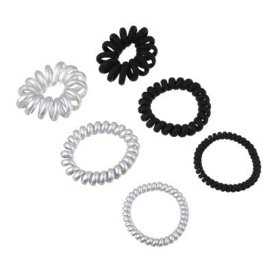 Резинки-пружинки для волос ЮНИLOOK,3шт, d5-5,5см, пластик, 2 цвета, ACS-101