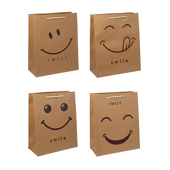 Пакет подарочный, тм Fntastic, крафт, 32x26x12см, бумага, 4 дизайна