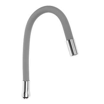 Излив смесителя для кухни, гибкий, силиконовый, 1 режим, 50см, серый