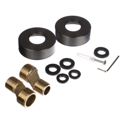 RAIN Душевая система со смесителем для душа, тропич. душ, руч. лейка 5 реж., латунь, графит