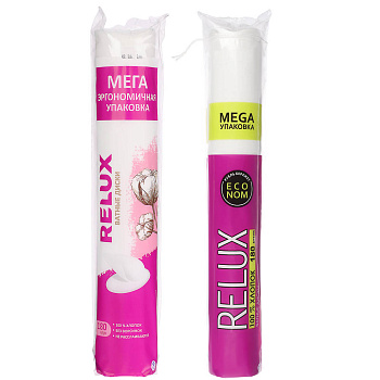 Ватные диски RELUX, п/э, 180шт