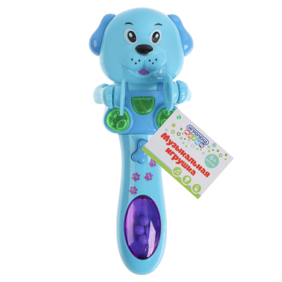 ИГРОЛЕНД Игрушка музыкальная в виде животного, пласт., 2ААА, 16х6х5,5см, 2 дизайна