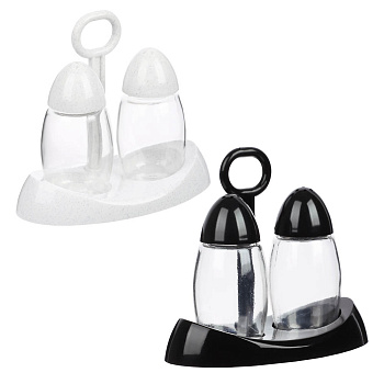 Набор на подставке для соли и перца, пластик