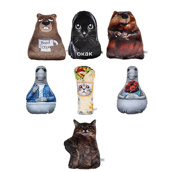 Мягкая игрушка-подушка "Мемчик", полиэстер, 24-30 см, 6 видов