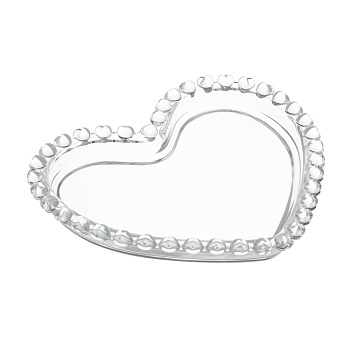 Подставка для мелочей "Сердце" 17,5x2x12 см, стекло