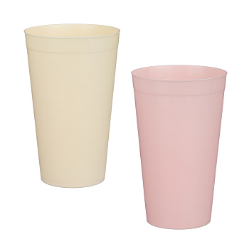 Стакан 0,4л, пластик 2 цвета