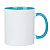 Кружка для сублимации 330мл, цвет голубой, керамика