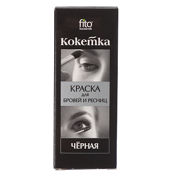 Фитокосметик Краска для бровей и ресниц "Кокетка" 5г, цвет черный