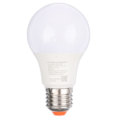 Лампа светодиодная BY A60 9 Вт, E27, 810 Лм, 6500 K, 175-265 В, Ra>80, IRF <5%,IC, 2 года гар.