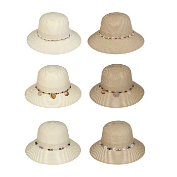 Шляпа женская с декором тм GALANTE р. 58, 100% целлюлоза, разноцветная