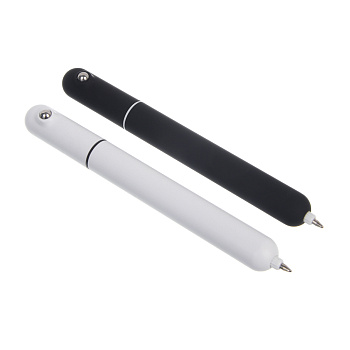 Авторучка шариковая синяя 0,7мм с поворотным механизмом, антистресс, 2 цвета, шоу-бокс