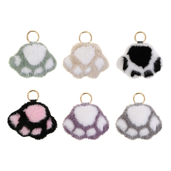 Подвеска мягкая "Лапка", полиэстер, иск. мех, металл, тм ИГРОЛЕНД, 1811-47