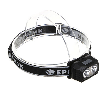ЕРМАК Фонарь налобный, 2 LED + красный свет, 6 режимов, 3хААА, 64х43х37 мм